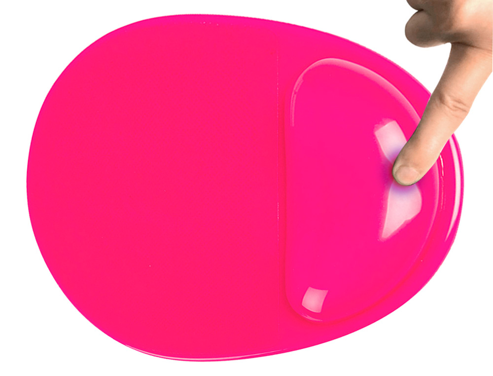 TAPIS SOURIS Q-CONNECT REPOSE-POIGNE GEL ET PVC GRAND CONFORT FACILEMENT NETTOYABLE COLORIS ROSE