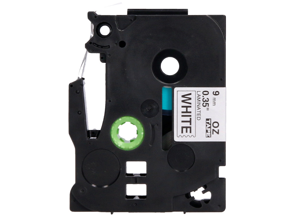 RUBAN TITREUSE Q-CONNECT TZE-221 BLANC-NOIR 9 MM X 8   MT OZE-221