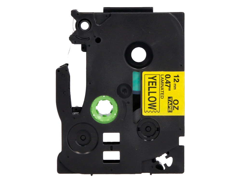 RUBAN TITREUSE Q-CONNECT TZE-631 JAUNE-NOIR 12 MM X 8 MT OZE-631