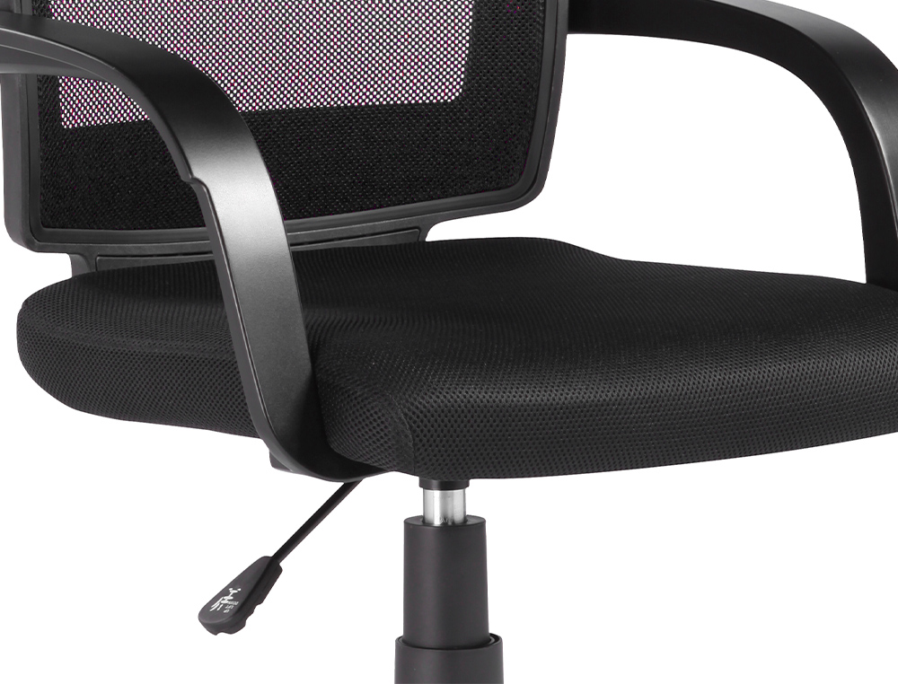 CHAISE BUREAU Q-CONNECT ROTATIVE BASE NYLON MAILLE    MAXIMUM SUPPORTE 120KG        900+100X560X570MM COLORIS NOIR