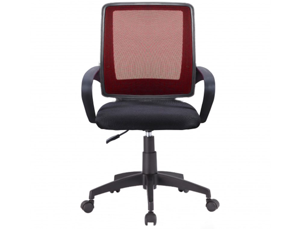 CHAISE BUREAU Q-CONNECT ROTATIVE BASE NYLON MAILLE MAXIMUM SUPPORTE 120KG 900+100X560X570MM ROUGE