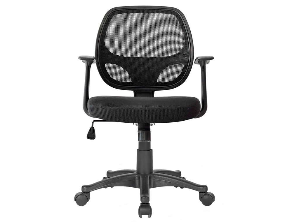 CHAISE BUREAU Q-CONNECT ROTATIVE BASE NYLON MAILLE MAXIMUM SUPPORTE 120KG 870+120X550X590MM COLORIS NOIR