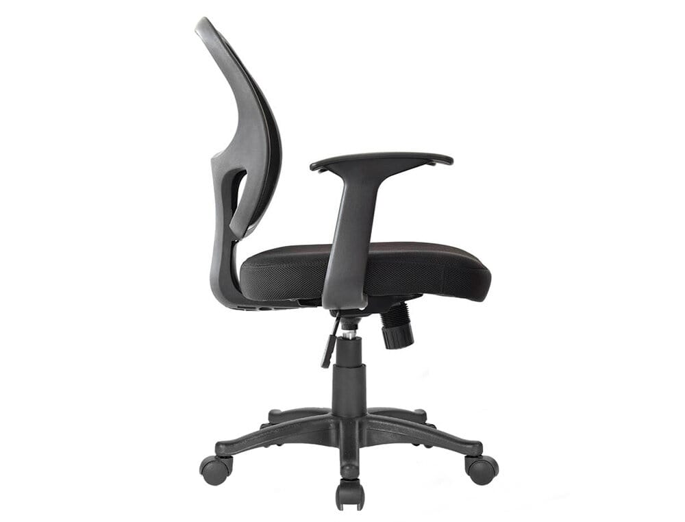 CHAISE BUREAU Q-CONNECT ROTATIVE BASE NYLON MAILLE MAXIMUM SUPPORTE 120KG 870+120X550X590MM COLORIS NOIR