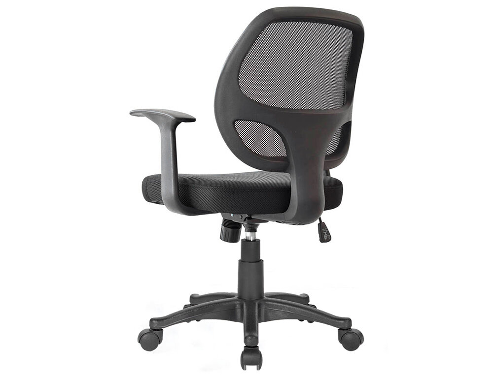CHAISE BUREAU Q-CONNECT ROTATIVE BASE NYLON MAILLE MAXIMUM SUPPORTE 120KG 870+120X550X590MM COLORIS NOIR