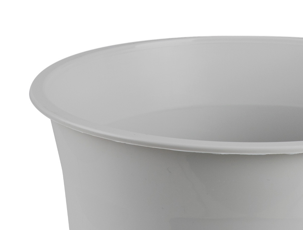 CORBEILLE PAPIER Q-CONNECT PLASTIQUE RESISTANT 13L       275X285MM COLORIS GRIS OPAQUE