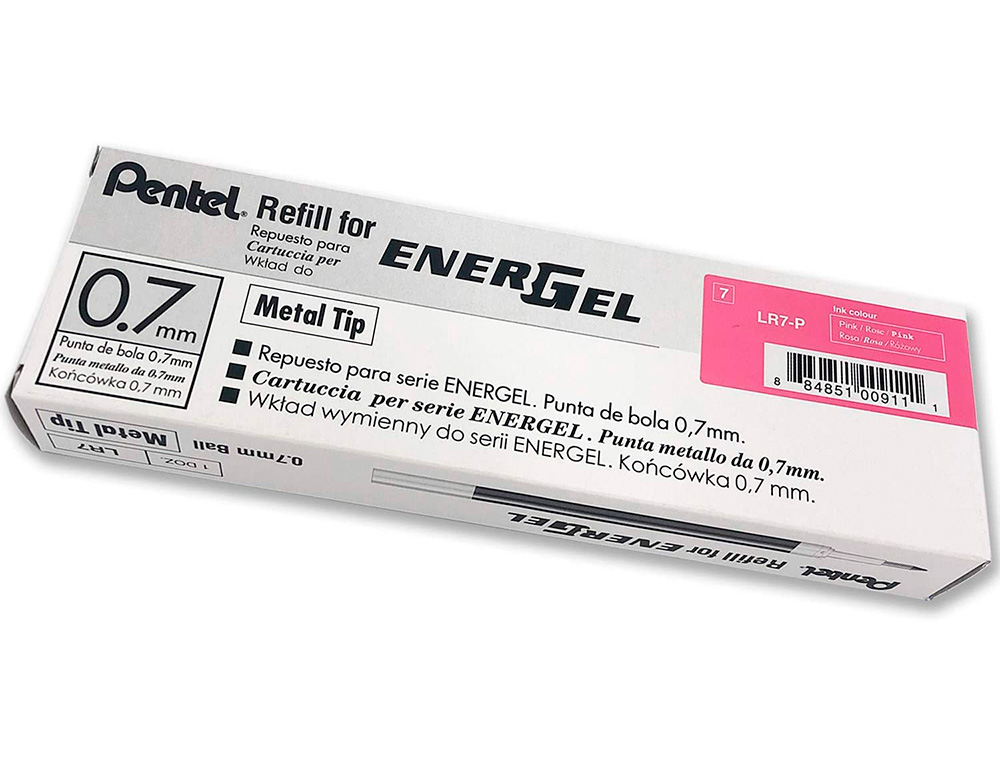 RECHARGE ROLLER PENTEL ENCRE GEL BL77 BL107 ENCRE FLUIDE   DOUCE LUMINEUSE POINTE        MOYENNE SECHAGE RAPIDE ROSE