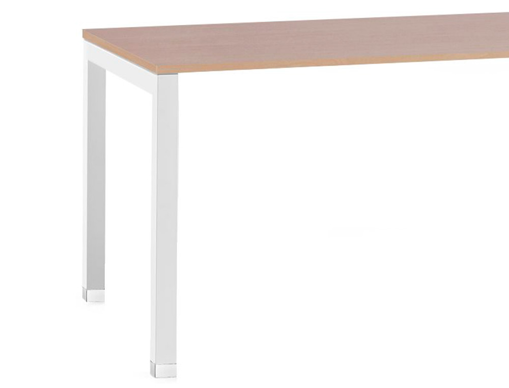 BUREAU MT INTERNATIONAL PLATEAU HETRE MELAMINE 25MM   PIETEMENT ARCHE COLORIS BLANC 160X67CM