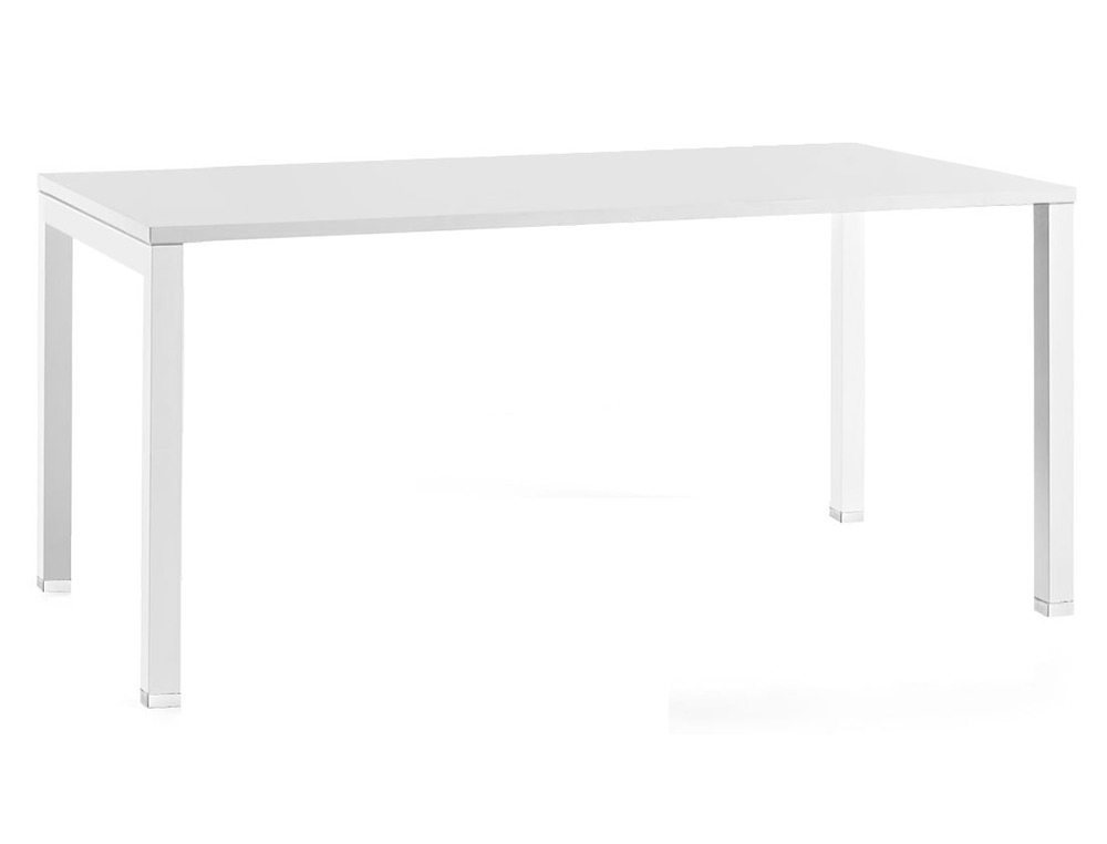 BUREAU MT INTERNATIONAL PLATEAU BLANC MELAMINE 25MM PIETEMENT ARCHE COLORIS BLANC 160X80CM