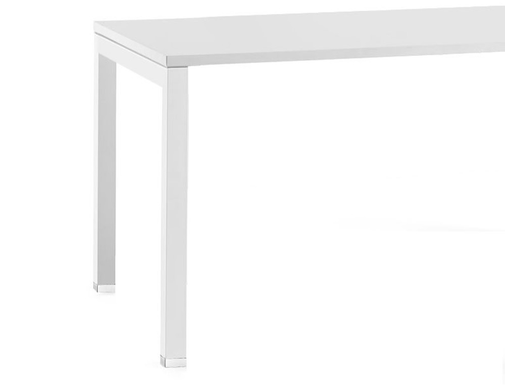 BUREAU MT INTERNATIONAL PLATEAU BLANC MELAMINE 25MM PIETEMENT ARCHE COLORIS BLANC 160X80CM