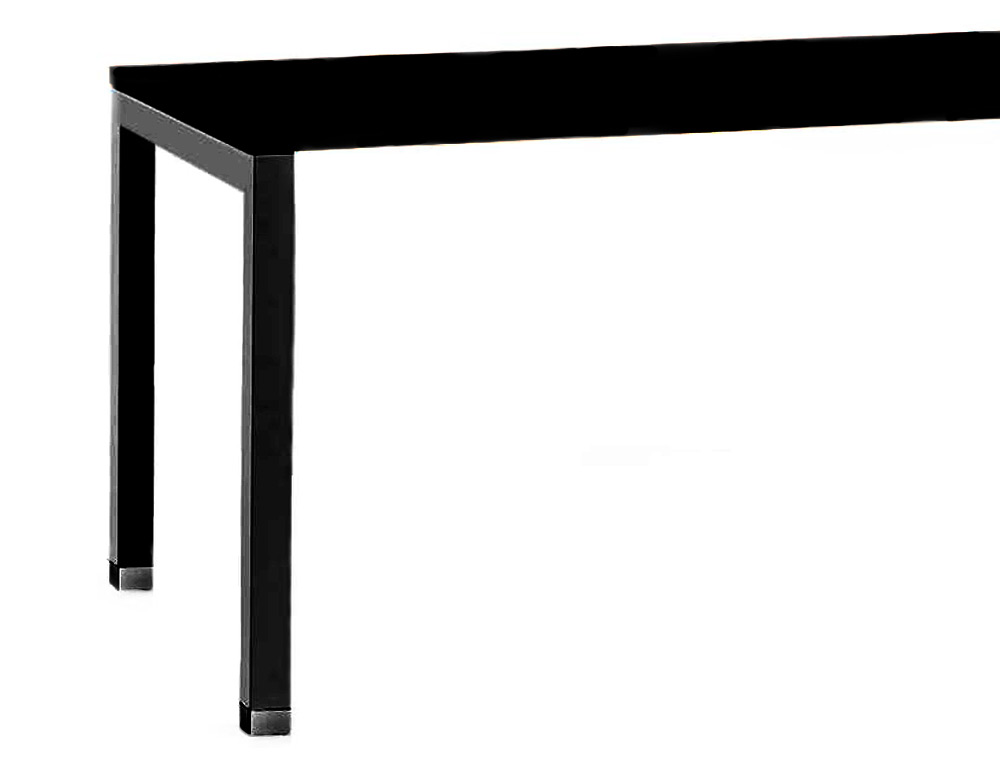 BUREAU MT INTERNATIONAL PLATEAU NOIR MELAMINE 25MM    PIETEMENT ARCHE COLORIS NOIR  180X80CM