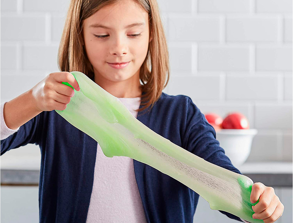 COLLE TRANSPARENTE ELMERS FABRICATION SLIME BRICOLAGE LAVABLE NE COULE PAS COULEUR VERTE FLACON 147ML