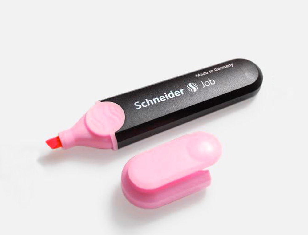 SURLIGNEUR SCHNEIDER JOB PASTEL POINTE BISEAUTEE       ECRITURE 1/5MM COLORIS ROSE