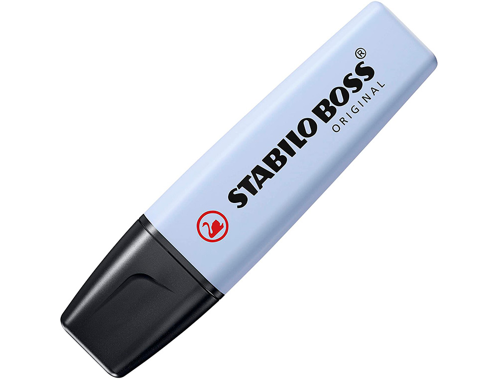 SURLIGNEUR STABILO BOSS ORIGINAL PASTEL ENCRE BASE EAU POINTE BISEAUTEE LARGEUR TRACE 2/5MM POCHETTE 8 UNITES