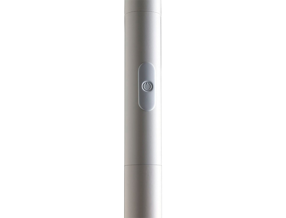 LAMPADAIRE UNILUX LED PRYSKA METAL LAQUE ET BOIS VARIATEUR 4000 LUMEN COLORIS BLANC/HETRE