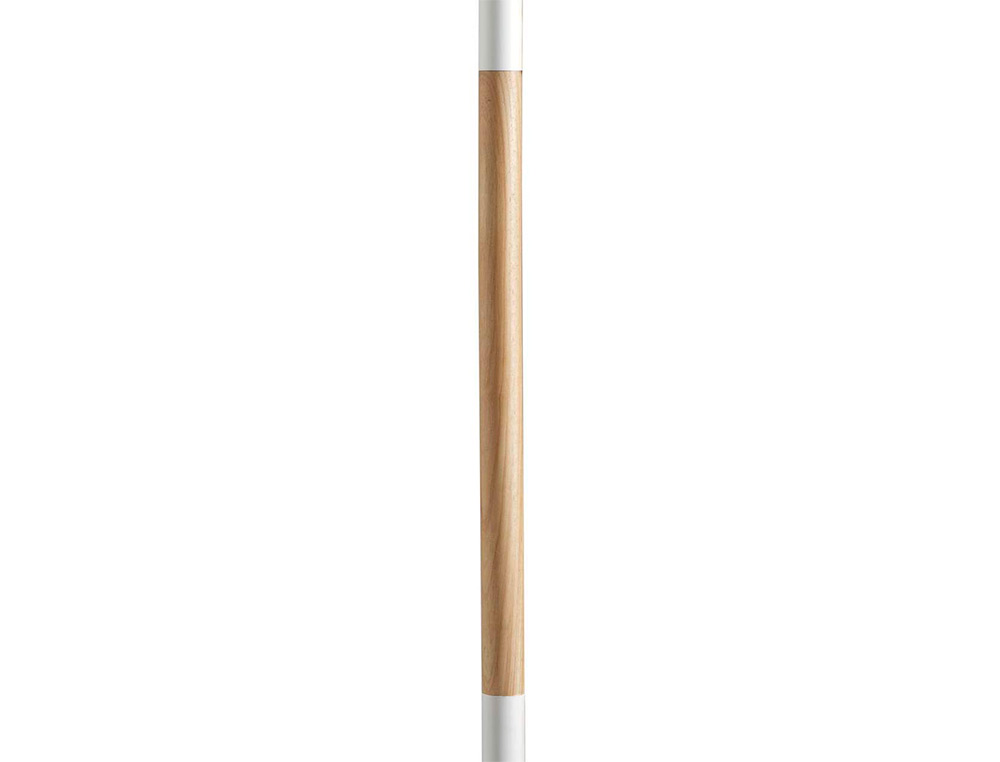 LAMPADAIRE UNILUX LED PRYSKA METAL LAQUE ET BOIS VARIATEUR 4000 LUMEN COLORIS BLANC/HETRE