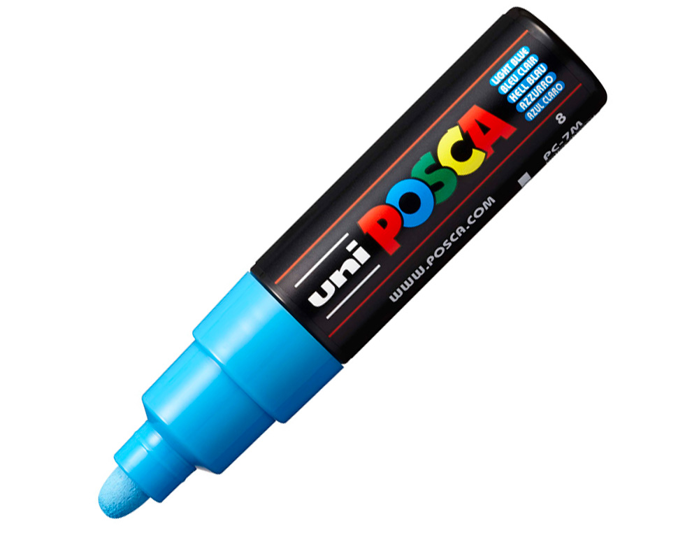 MARQUEUR PEINTURE POSCA PC7M POINTE LARGE CONIQUE ENCRE    INODORE COUVRANTE MISCIBLE    TOUS SUPPORTS COLORIS BLEU
