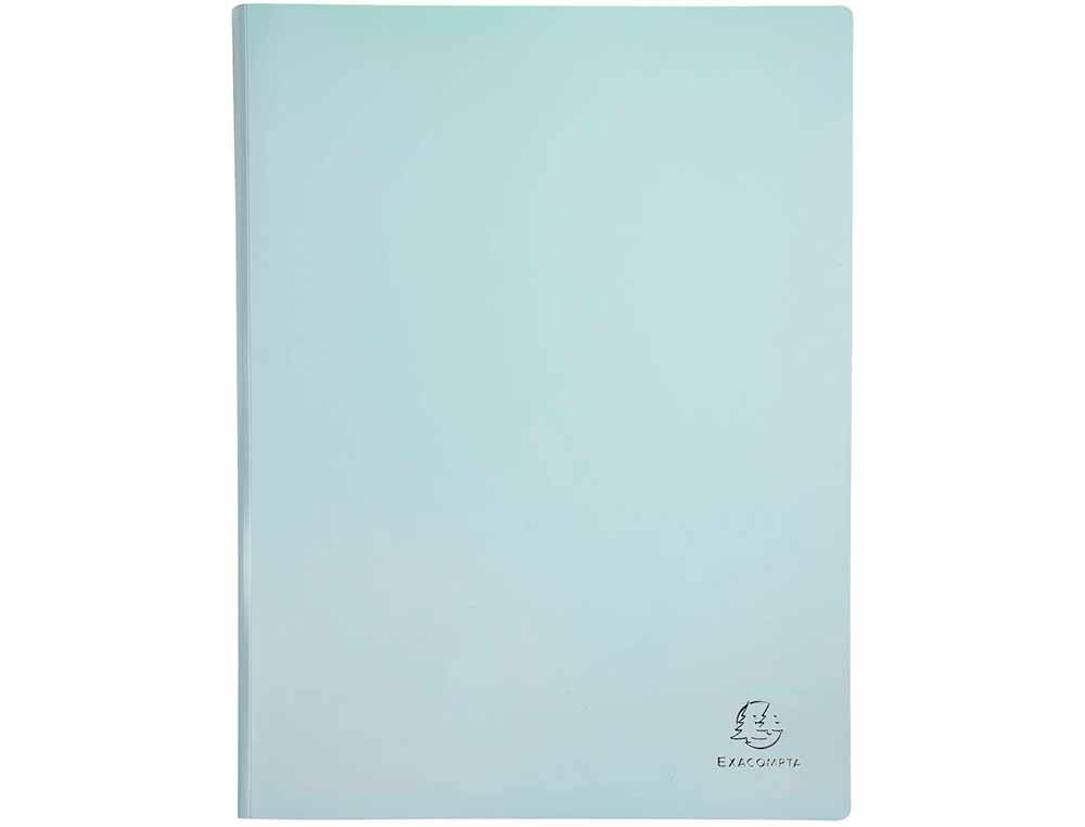 PROTEGE-DOCUMENTS EXACOMPTA AQUAREL POLYPROPYLENE         SEMI-RIGIDE 30 POCHETTES 60   VUES ASSORTIS BLEU CORAIL