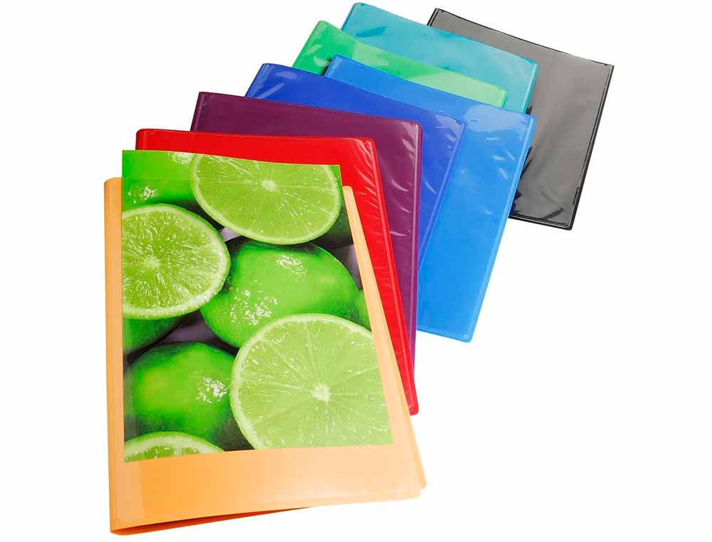 PROTEGE-DOCUMENTS EXACOMPTA KREACOVER CHROMALINE          POLYPROPYLENE SEMI-RIGIDE     24X32CM 40 VUES COLORIS