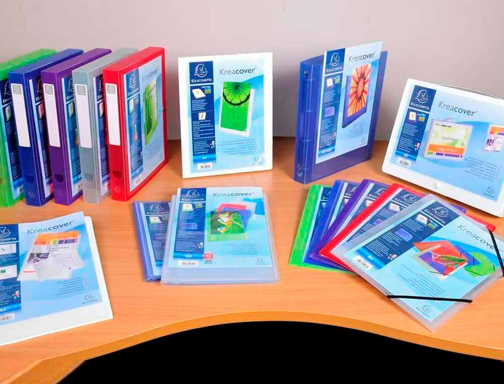 PROTEGE-DOCUMENTS PERSONNALISABLE EXACOMPTA     POLYPROPYLENE SEMI-RIGIDE     24X32CM 200 VUES COLORIS