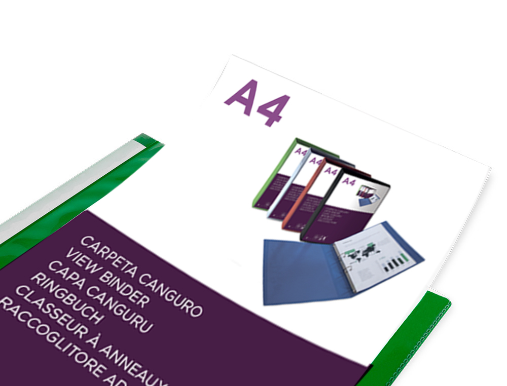 CLASSEUR KANGOUROU LIDERPAPEL 2 ANNEAUX EN D 25MM POLYPROPYLENE 283X320MM DOCUMENT A4 COLORIS VERT