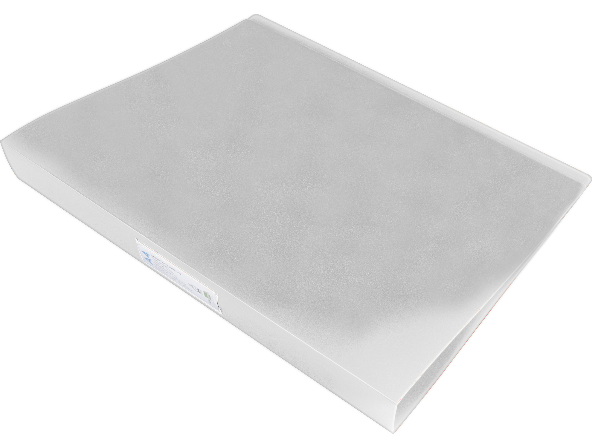 CLASSEUR LIDERPAPEL 4 ANNEAUX 40MM A4 POLYPROPYLENE DOS 55MM PORTE-CARTES DE VISITE COLORIS TRANSPARENT