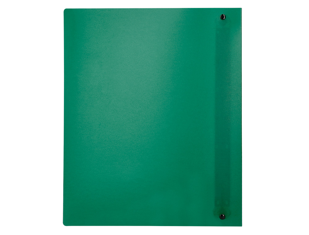 CLASSEUR LIDERPAPEL 4 ANNEAUX 40MM A4 POLYPROPYLENE DOS 55MM PORTE-CARTES DE VISITE COLORIS VERT TRANSLUCIDE