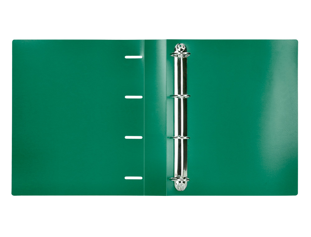 CLASSEUR LIDERPAPEL 4 ANNEAUX 40MM A4 POLYPROPYLENE DOS 55MM PORTE-CARTES DE VISITE COLORIS VERT TRANSLUCIDE
