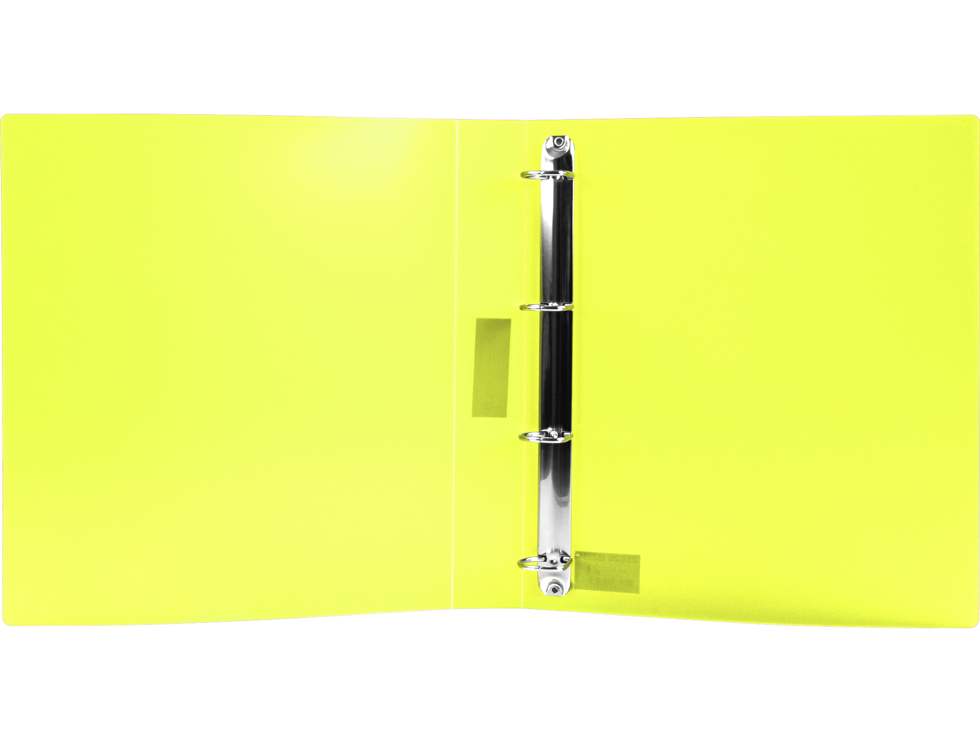CLASSEUR LIDERPAPEL 4 ANNEAUX 40MM A4 POLYPROPYLENE DOS     55MM PORTE-CARTES DE VISITE   COLORIS JAUNE FLUO