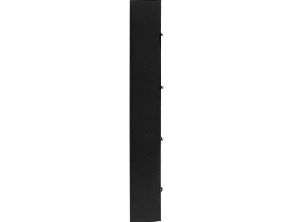 CLASSEUR LIDERPAPEL 4 ANNEAUX EN D 25MM A4 POLYPROPYLENE    FEUILLETS MOBILES 100F 5X5MM  COLORIS NOIR OPAQUE