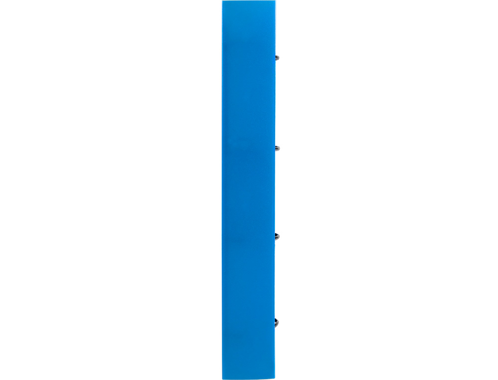 CLASSEUR LIDERPAPEL 4 ANNEAUX EN D 25MM A4 POLYPROPYLENE FEUILLETS MOBILES 100F 5X5MM COLORIS BLEU TRANSLUCIDE