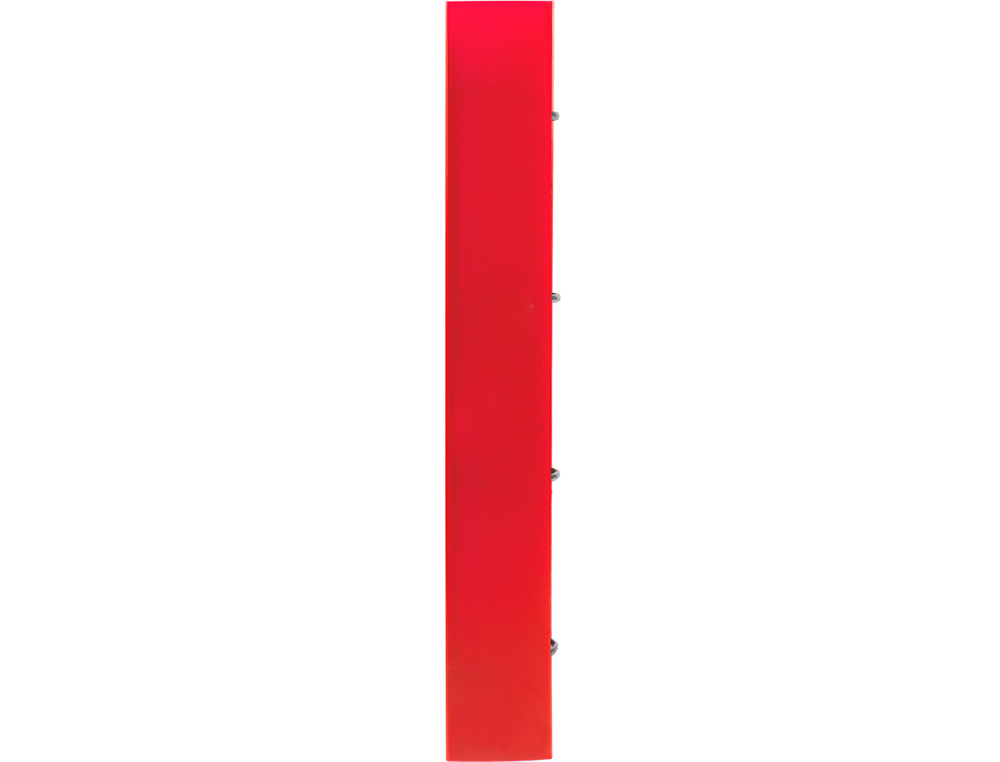 CLASSEUR LIDERPAPEL 4 ANNEAUX EN D 25MM A4 POLYPROPYLENE FEUILLETS MOBILES 100F 5X5MM COLORIS ROUGE TRANSLUCIDE