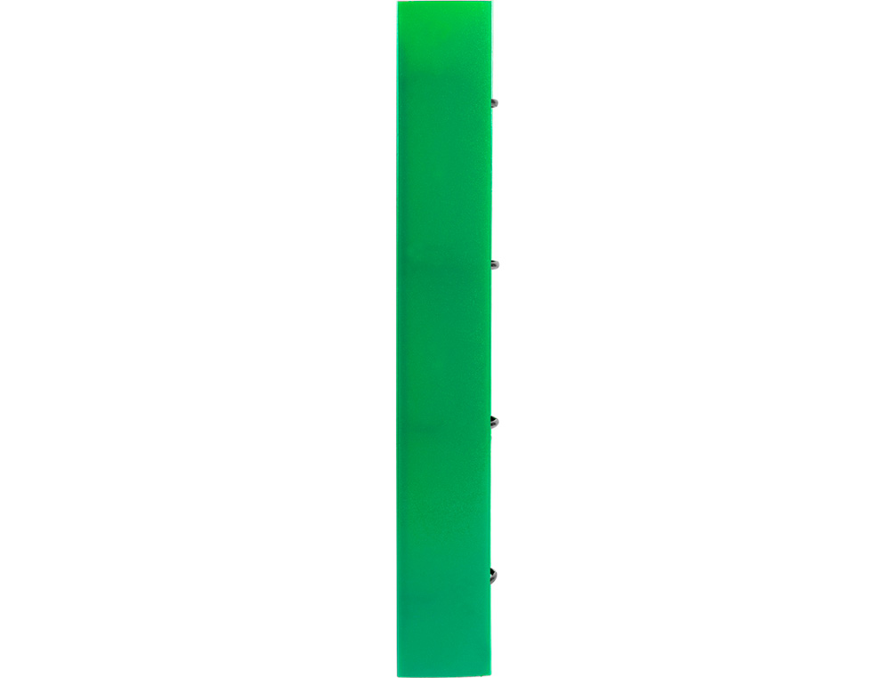CLASSEUR LIDERPAPEL 4 ANNEAUX EN D 25MM A4 POLYPROPYLENE    FEUILLETS MOBILES 100F 5X5MM  COLORIS VERT TRANSLUCIDE