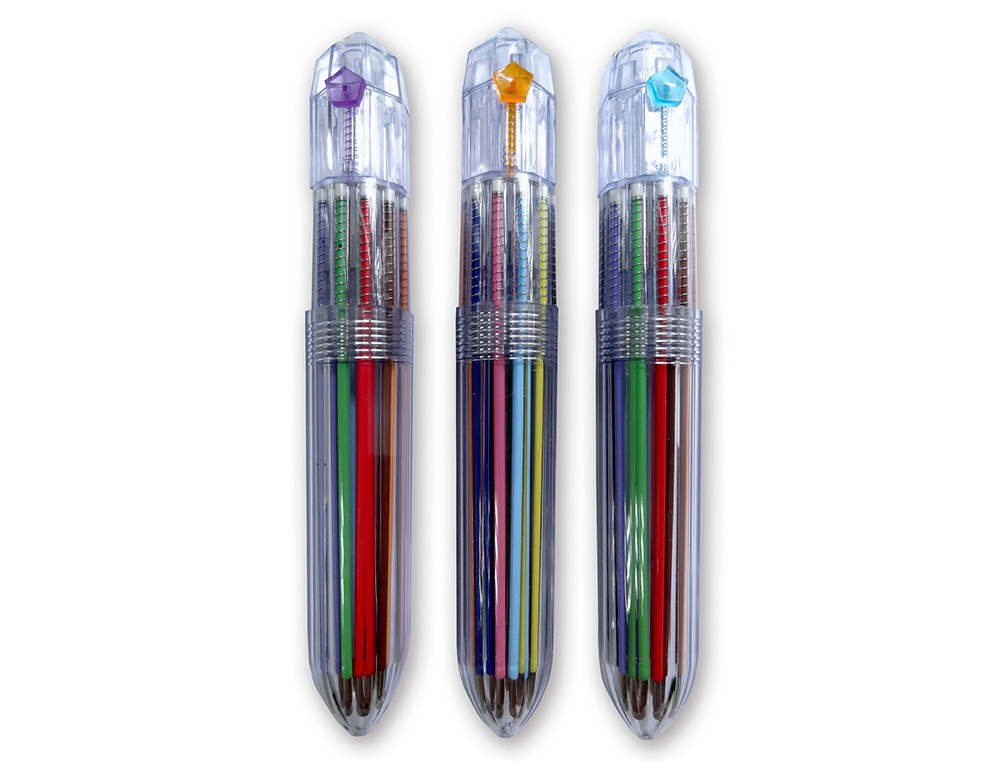 STYLO-BILLE LIDERPAPEL 10 EN 1 POINTE 1MM TRAIT 0.7MM      RETRACTABLE