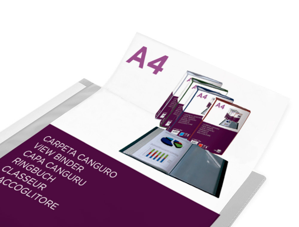 PROTEGE-DOCUMENTS LIDERPAPEL PERSONNALISABLE KANGOUROU     POLYPROPYLENE 80 POCHETTES    FIXES A4 COLORIS TRANSPARENT