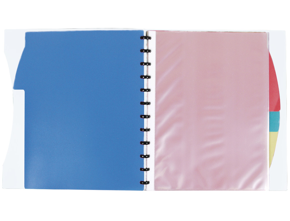 PROTEGE-DOCUMENTS LIDERPAPEL PERSONNALISABLE KANGOUROU 40 POCHETTES AMOVIBLES 5 INTERCALAIRES A4 TRANSPARENT