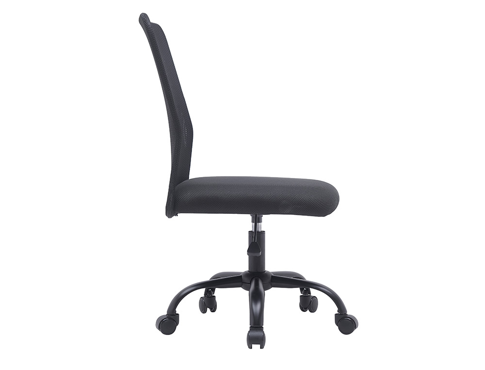 FAUTEUIL OPERATEUR Q-CONNECT PARMA MAILLE BASE METAL SANS  ACCOUDOIRS HAUTEUR MAX 990MM  LARGEUR 480MM PROF 590MM NOIR