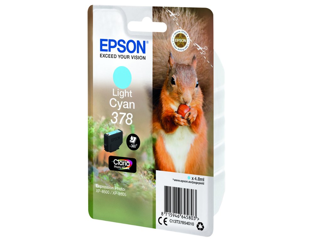 CARTOUCHE ENCRE EPSON 378 XP-8605 / 8606 / XP-15000 /   XP-8500 / 8505 COULEUR CYAN   CLAIR 360 PAGES