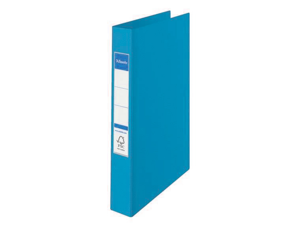 CLASSEUR ESSELTE CARTON VIVIDA 4 ANNEAUX STANDARD DOS 35MM COLORIS BLEU