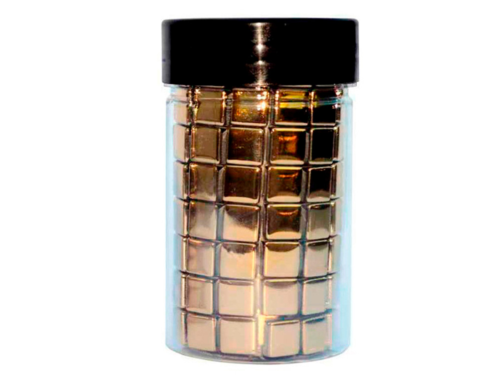 MOSAIQUE EN VERRE CULTURE CLUB 1X1CM BORDS ARRONDIS POT 250G COLORIS OR