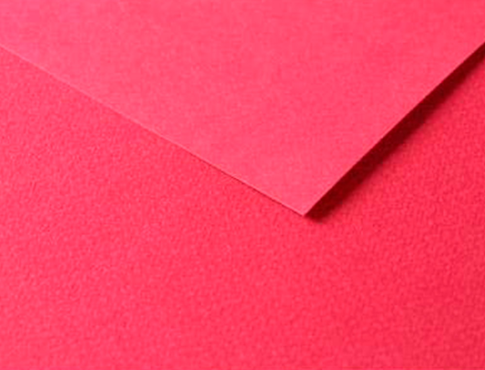 PAPIER DESSIN CLAIREFONTAINE A GRAIN 160G 1 SURFACE GRAINEE 1 LISSE 50X65CM PAQUET 25F COLORIS ROUGE VIF