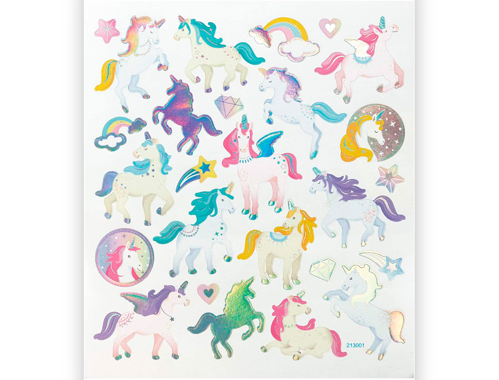 STICKER CHARMING FOLIA FAIRYTALE 15X17CM 2 FEUILLES  ASSORTIES 57 PIECES