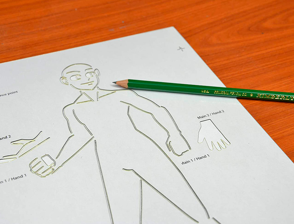 TRACE-MANGA GO MANGA 2 POCHOIRS SILHOUETTE A TRACER TENUE VESTIMENTAIRE ET ACCESSOIRES MODELE GARCON