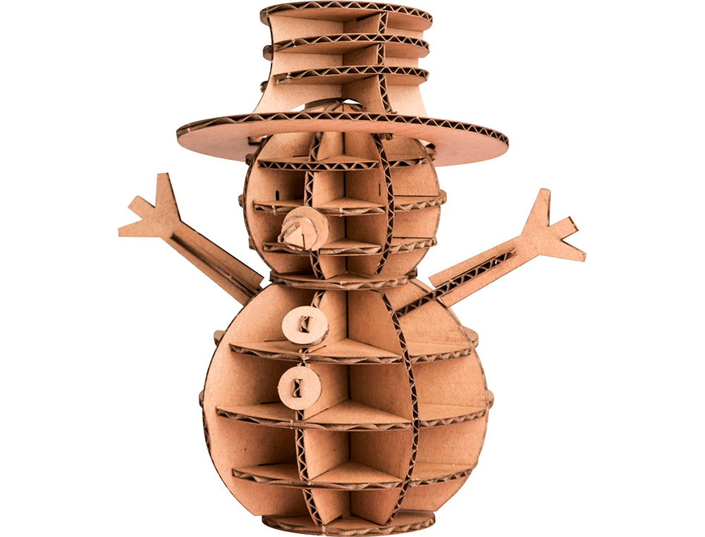 MAQUETTE BONHOMME DE NEIGE GRAINE CREATIVE CARTON A      ASSSEMBLER DECORER            PERSONNALISER 150X150MM
