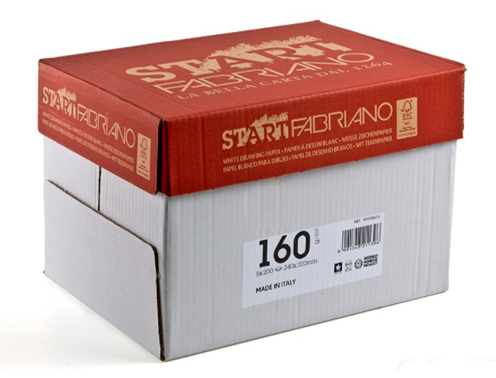PAPIER DESSIN FABRIANO ST'ART 160G/M2 FORMAT A4 21X29,7CM   200 FEUILLES