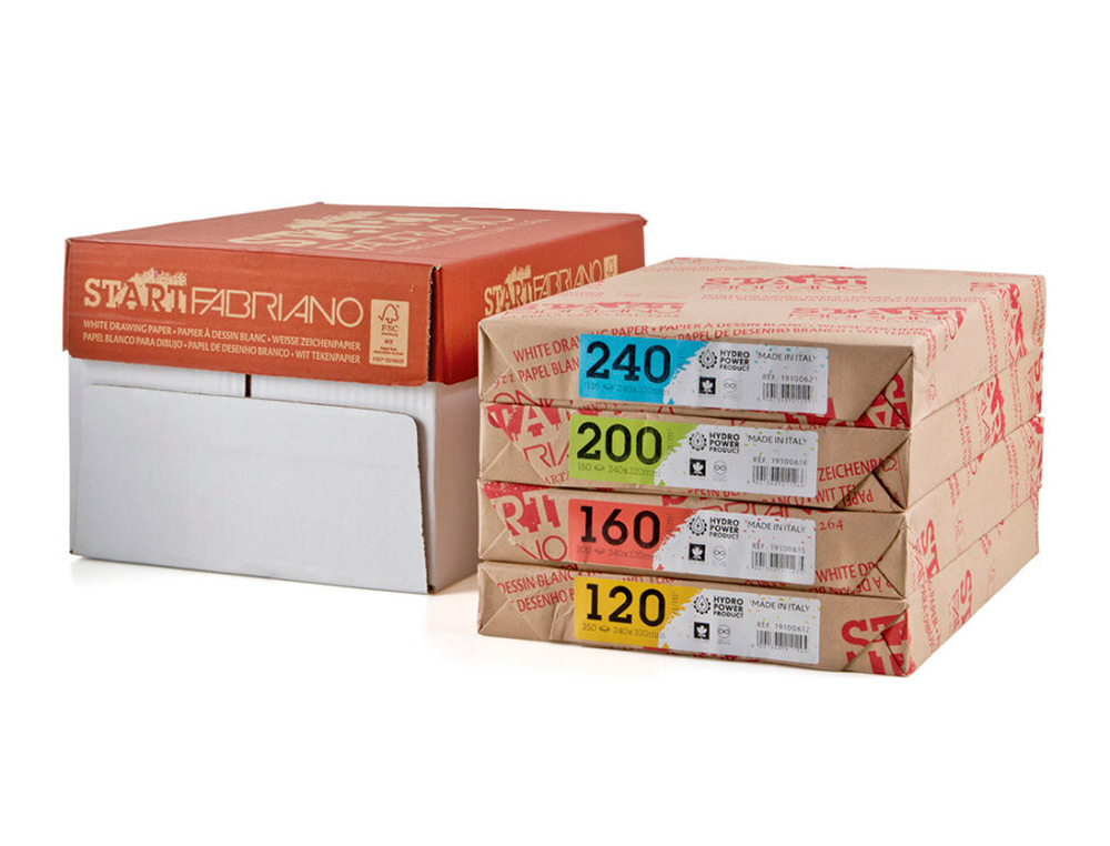 PAPIER DESSIN FABRIANO ST'ART 160G/M2 FORMAT A4 21X29,7CM   200 FEUILLES