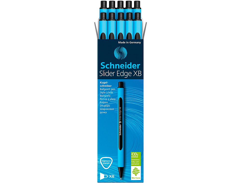 STYLO-BILLE SCHNEIDER SLIDER EDGE POINTE MOYENNE COLORIS   NOIR