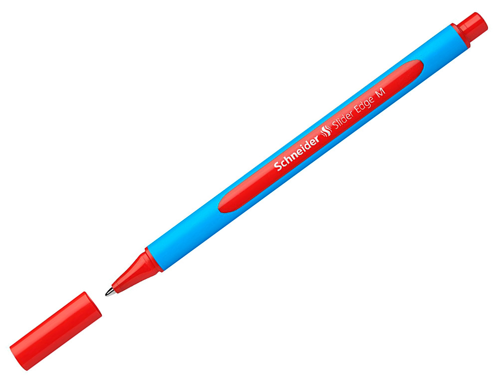 STYLO-BILLE SCHNEIDER SLIDER EDGE POINTE MOYENNE COLORIS ROUGE