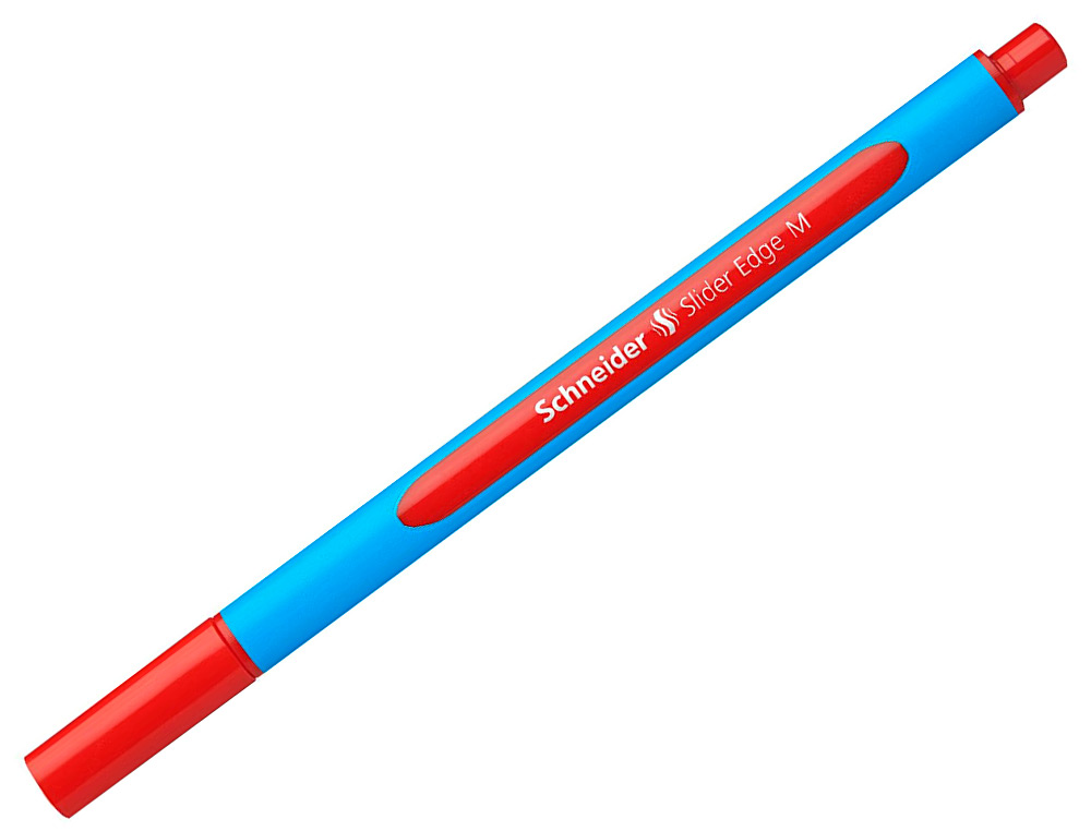 STYLO-BILLE SCHNEIDER SLIDER EDGE POINTE MOYENNE COLORIS ROUGE