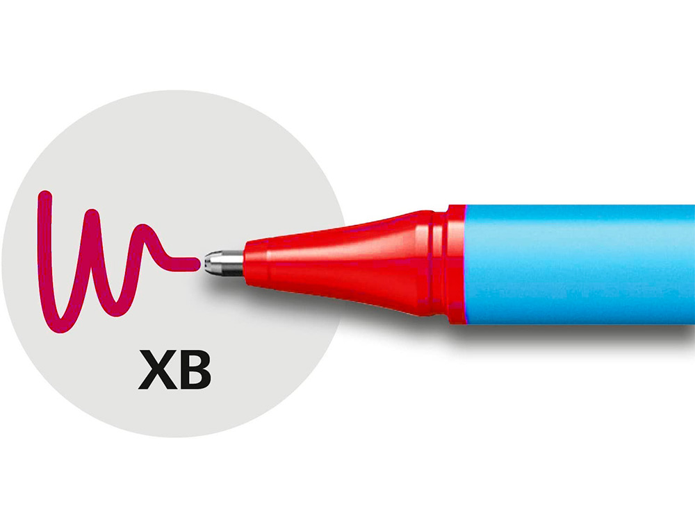 STYLO-BILLE SCHNEIDER SLIDER EDGE POINTE MOYENNE COLORIS ROUGE