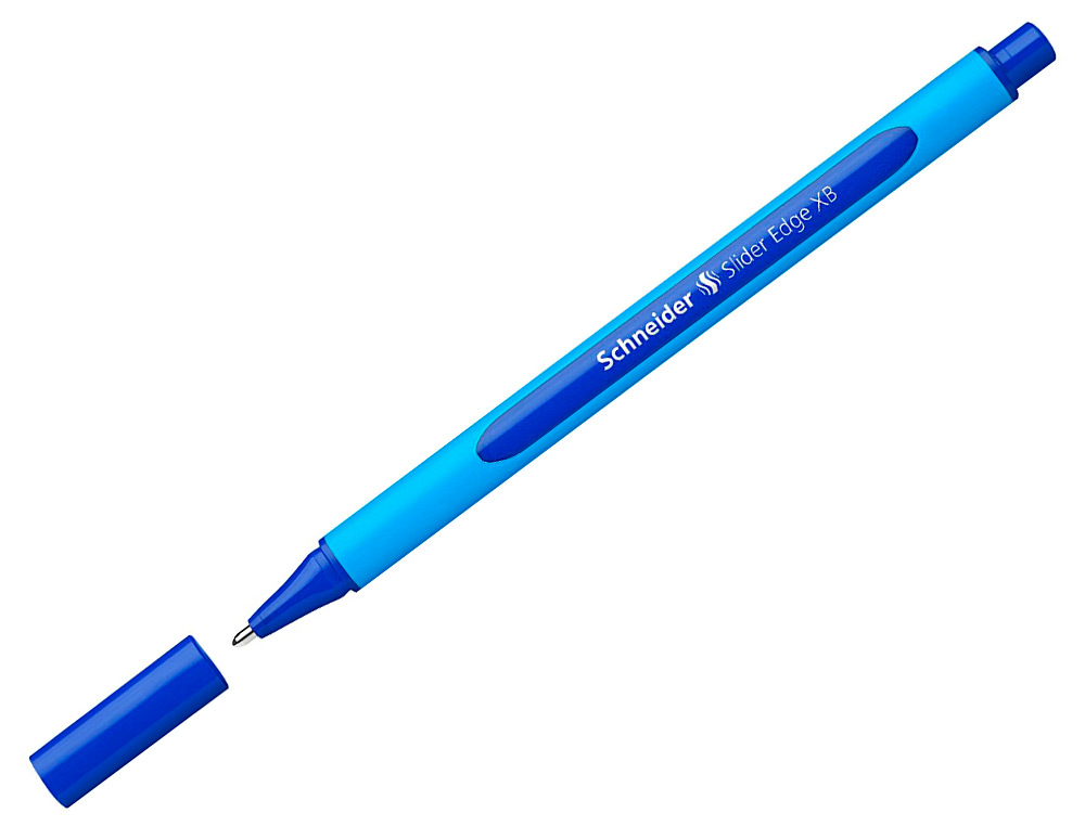STYLO-BILLE SCHNEIDER SLIDER EDGE POINTE MOYENNE COLORIS BLEU